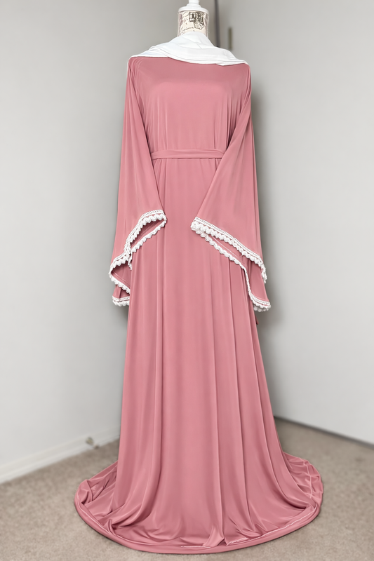 Pink modest abaya